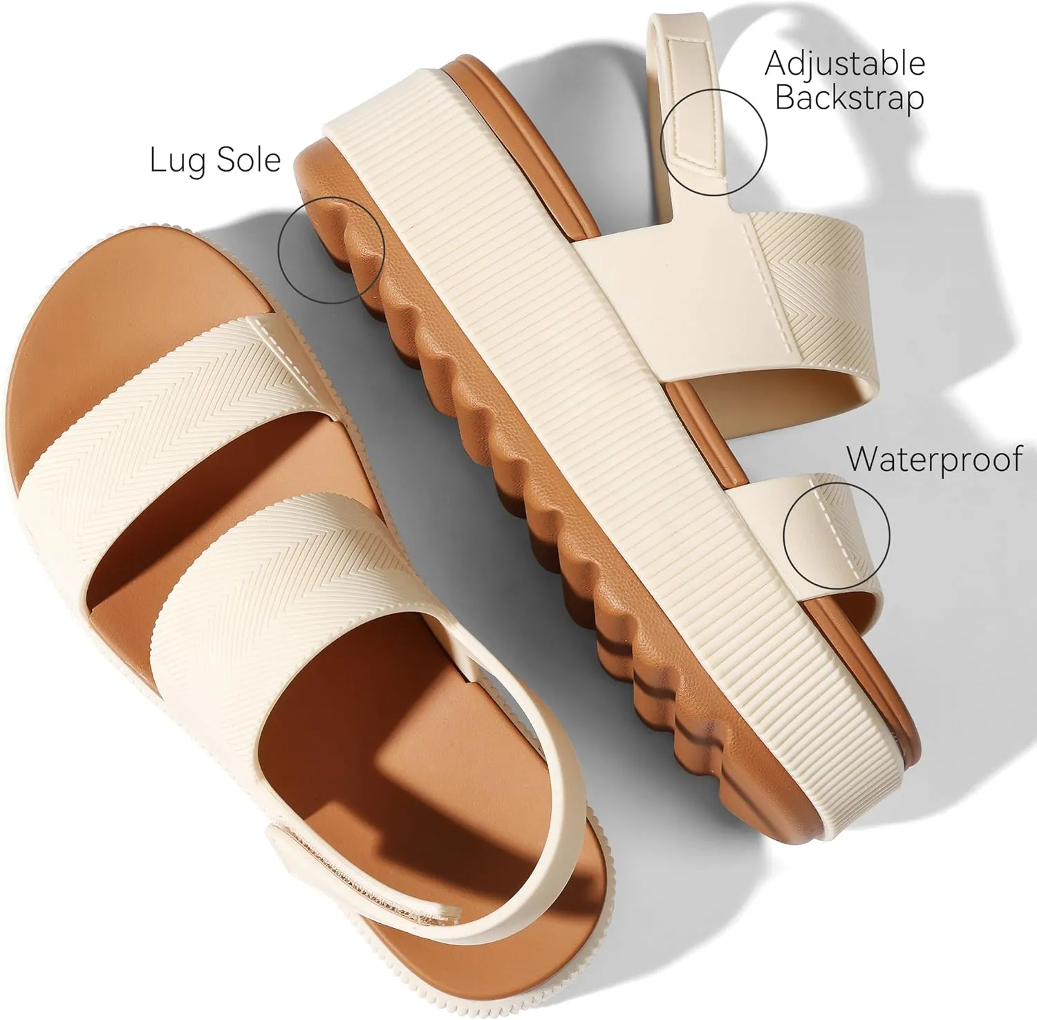 Lovee Cosee Platform Water Sandals for Women 2025 Chunky Wedge Lug Sole Open Toe Comfortable Waterproof Summer Walking Beach Vacation Essentials Dressy Trendy Shoes Resort Wear