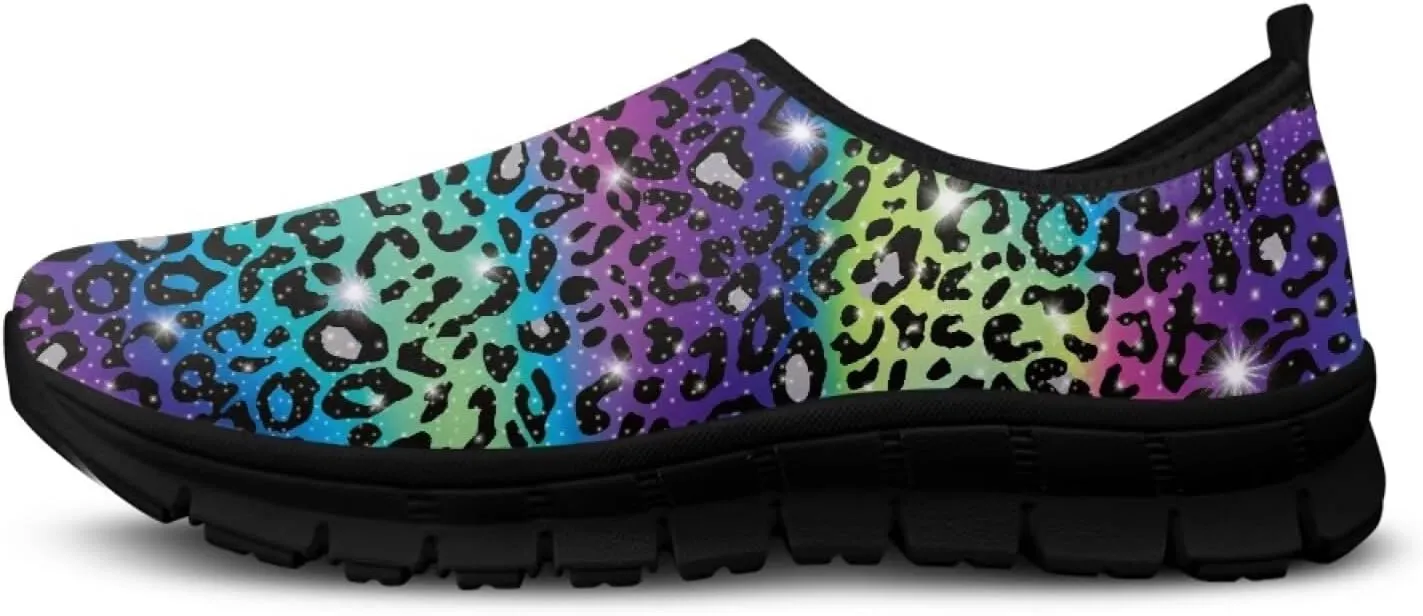 Low-Cut Animal Print Casual Shoes Zapatos Squecher de Mujer Laceless Sneakers Non-Slip Walking Shoes