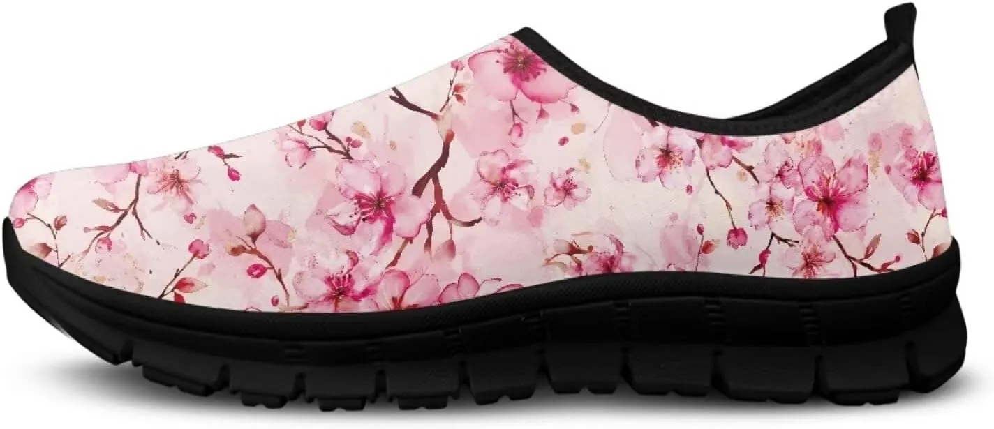 Low-Cut Flowers Print Casual Shoes for Women - Laceless Sneakers, Non-Slip Walking Shoes, Tennis Shoes, Comfortable & Stylish