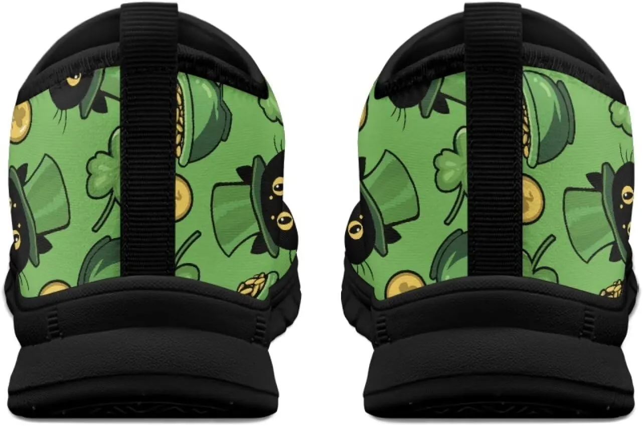 Low-Cut Saint Patrick's Day Casual Shoes - Stylish Tennis & Walking Footwear, Polyester Fabric Women's Sneakers