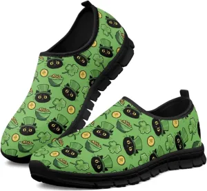 Low-Cut Saint Patrick's Day Casual Shoes - Stylish Tennis & Walking Footwear, Polyester Fabric Women's Sneakers