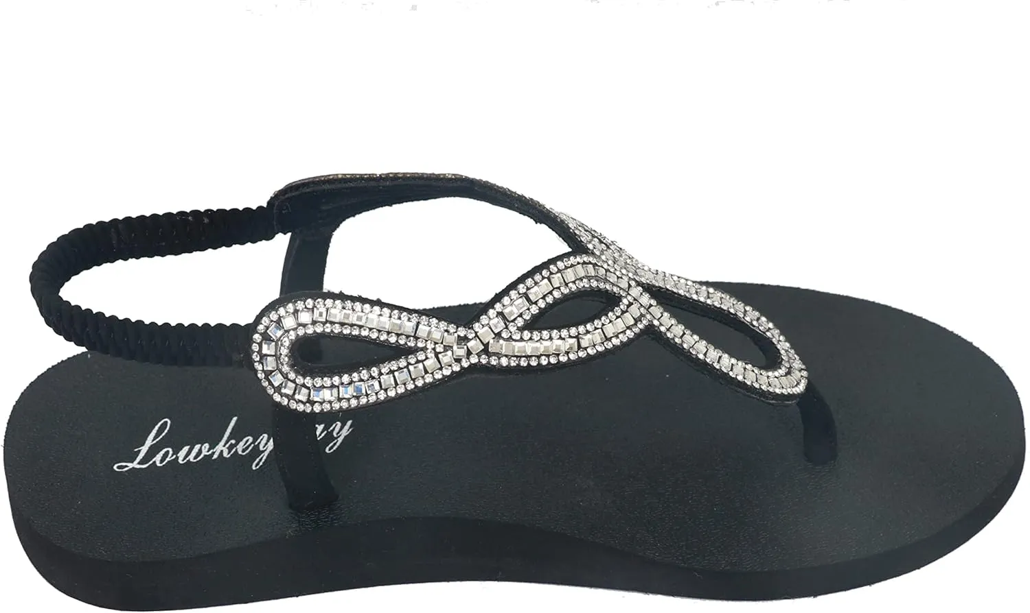 Lowkeyray Women's Summer Sandals womens Flat Sandals Whith Sequins