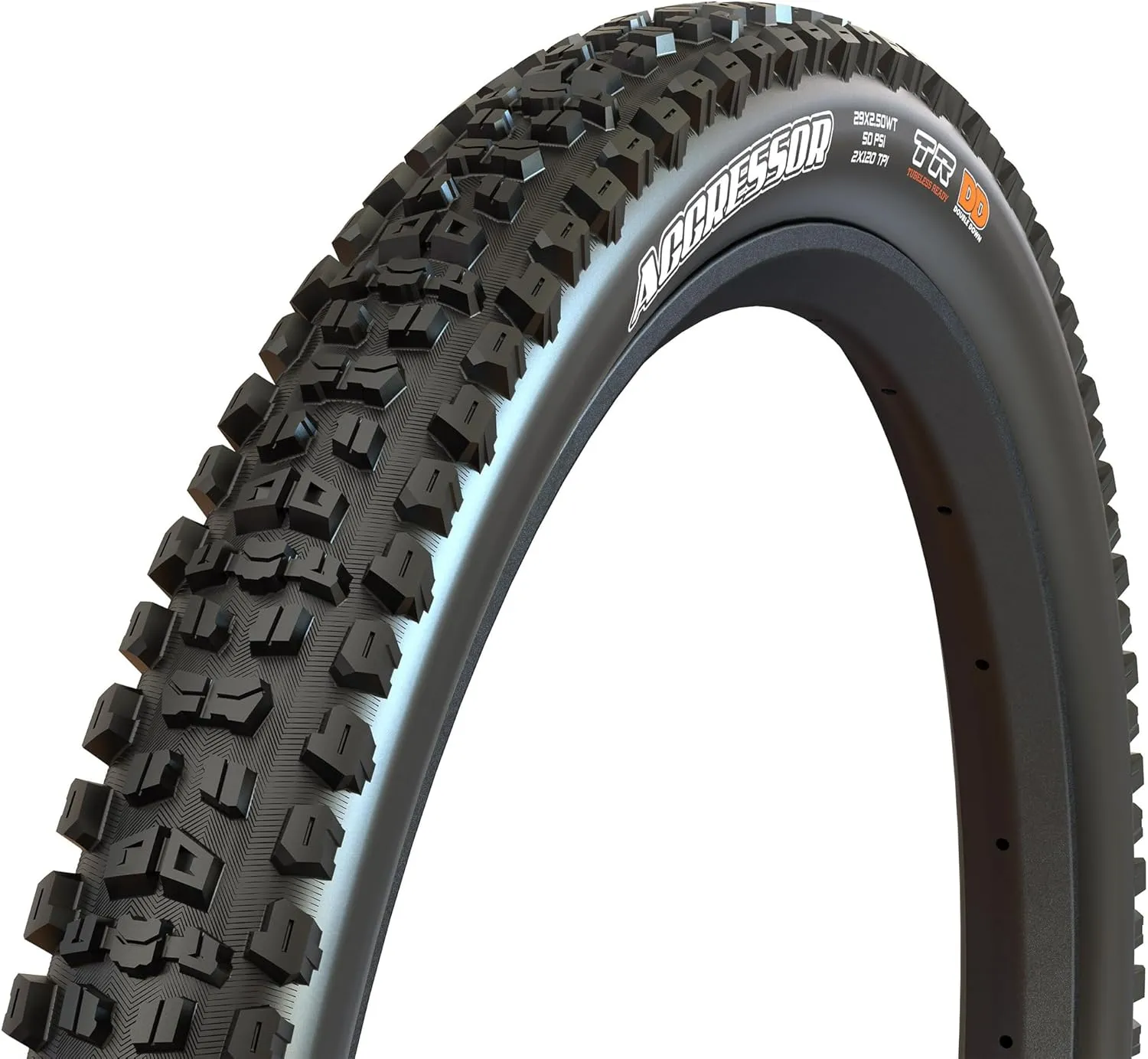 Maxxis Aggressor - Dual Compound - 29, 27.5, 26 - EXO, DD - E25 Rating, Tubeless | Primarily Intended for Rear Wheel Use