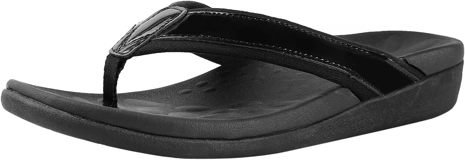 MEGNYA Womens Orthotic Flip Flops, Plantar Fasciitis Sandals for Flat Feet with Arch Support Thong Style Flip Flops, Comfortable Walking Sandals for Beach, Vacation