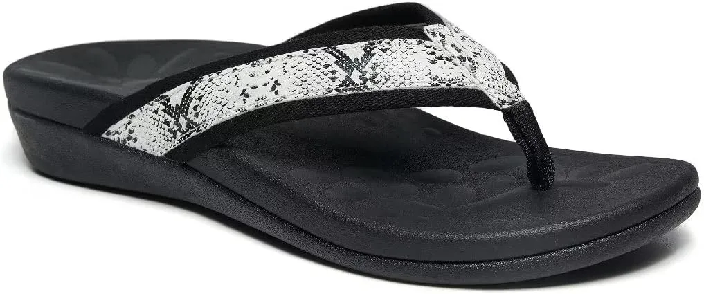 MEGNYA Womens Orthotic Flip Flops, Plantar Fasciitis Sandals for Flat Feet with Arch Support Thong Style Flip Flops, Comfortable Walking Sandals for Beach, Vacation