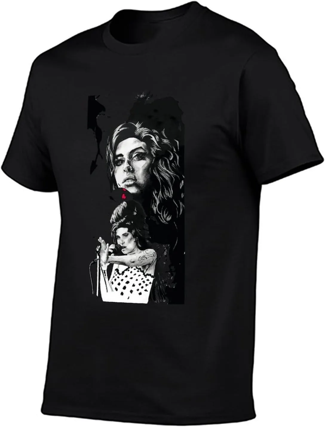 Men Music Fans T-Shirts Fashion Short Sleeve Stretch-Cotton Tshirts Adult