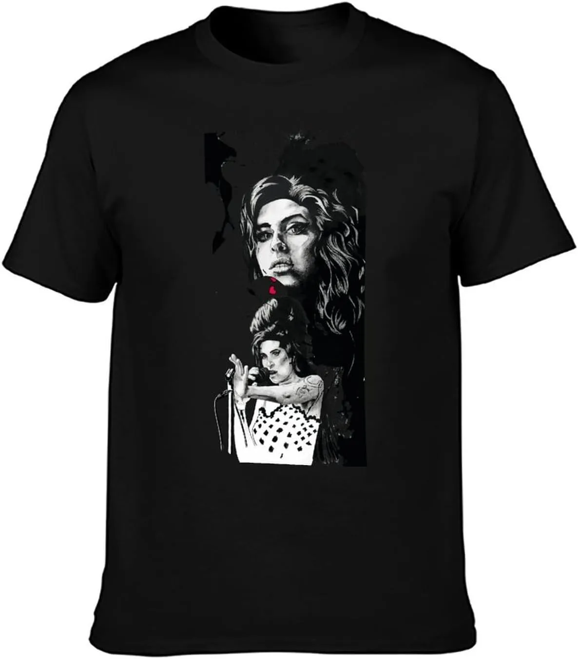 Men Music Fans T-Shirts Fashion Short Sleeve Stretch-Cotton Tshirts Adult