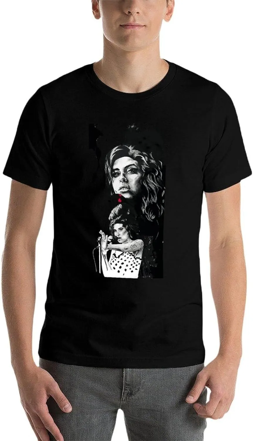 Men Music Fans T-Shirts Fashion Short Sleeve Stretch-Cotton Tshirts Adult