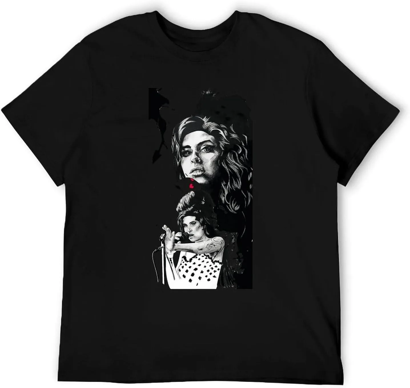 Men Music Fans T-Shirts Fashion Short Sleeve Stretch-Cotton Tshirts Adult