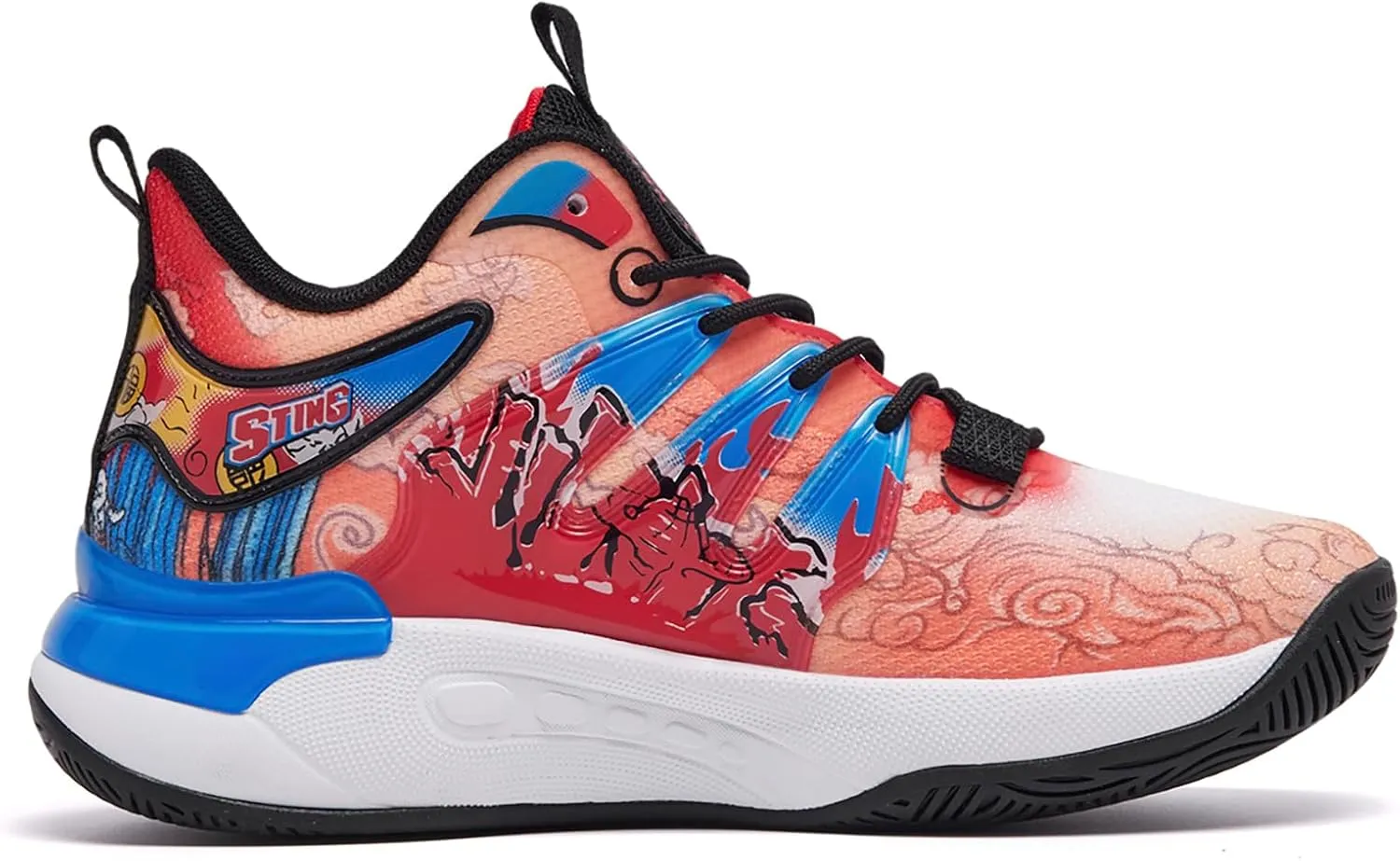 Men's Basketball Shoes Fashion Breathable Sneakers Comfortable Leightweight Running Athletic Lace-Up Non Slip Sport Outdoor Shoe
