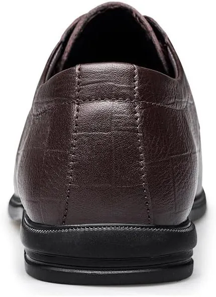 Mens Comfortable Driving Flats Modern Lightweight Casual Lace Up Leather Shoes Elegant Business Office Oxford Shoes