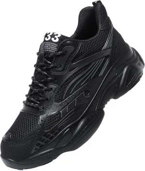 Men’s Elevator Chunky Sneakers 2.4" Height Increase – Invisible Height Boost Athletic Shoes – Fashion Thick-Soled Sport Sneakers – Breathable Walking & Gym Shoes for Casual and Streetwear