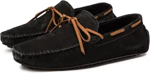 Men's Genuine Leather Moccasins Penny Loafers Casual Lace Up Slip On Gommino Flat Driving Shoes Comfort Dress Boat Shoes