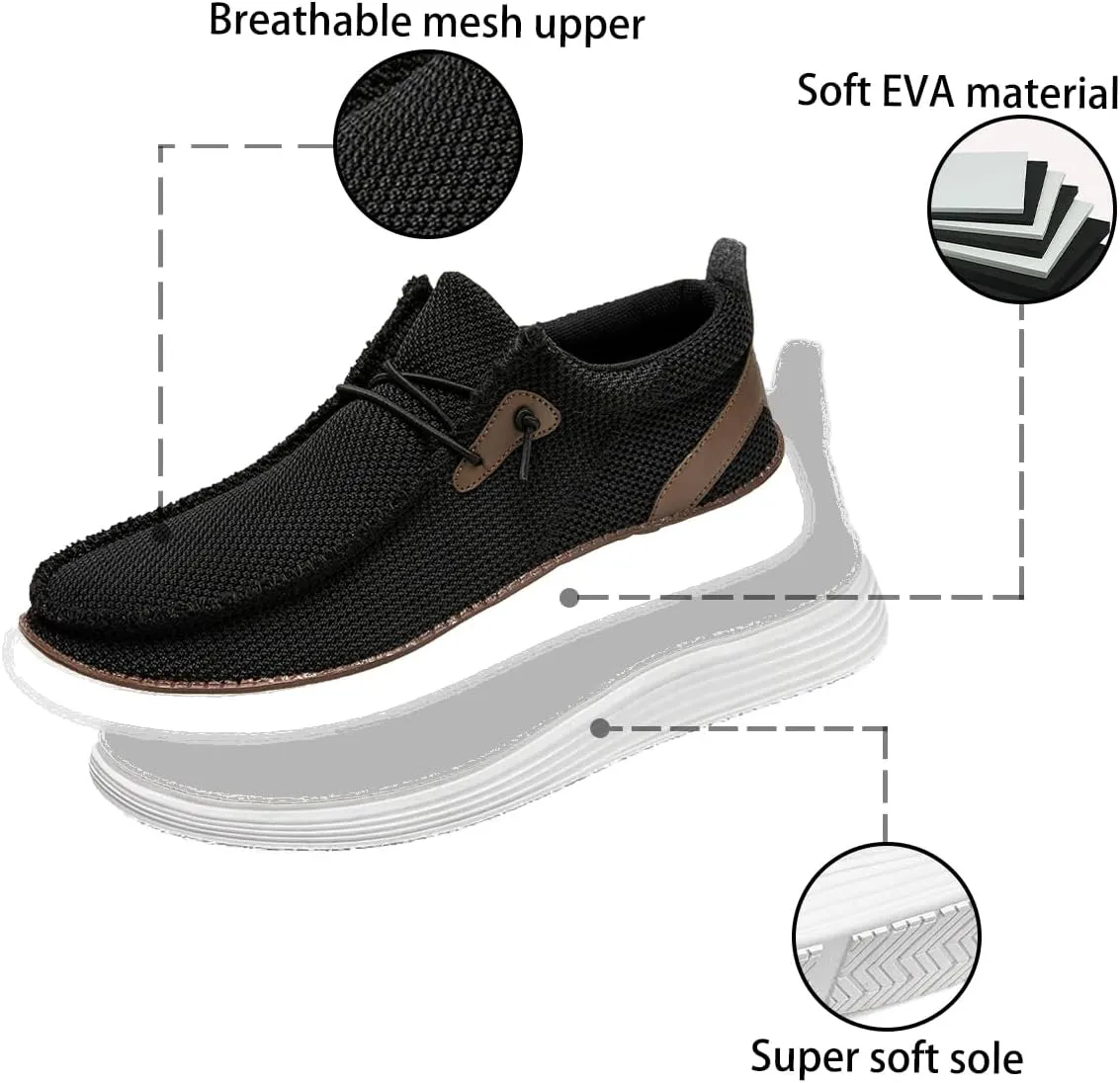 Men's Loafers Slip On Sneakers Boat Walking Fashion Shoes Classcial Comfortable Stylish Lightweight Casual Shoe