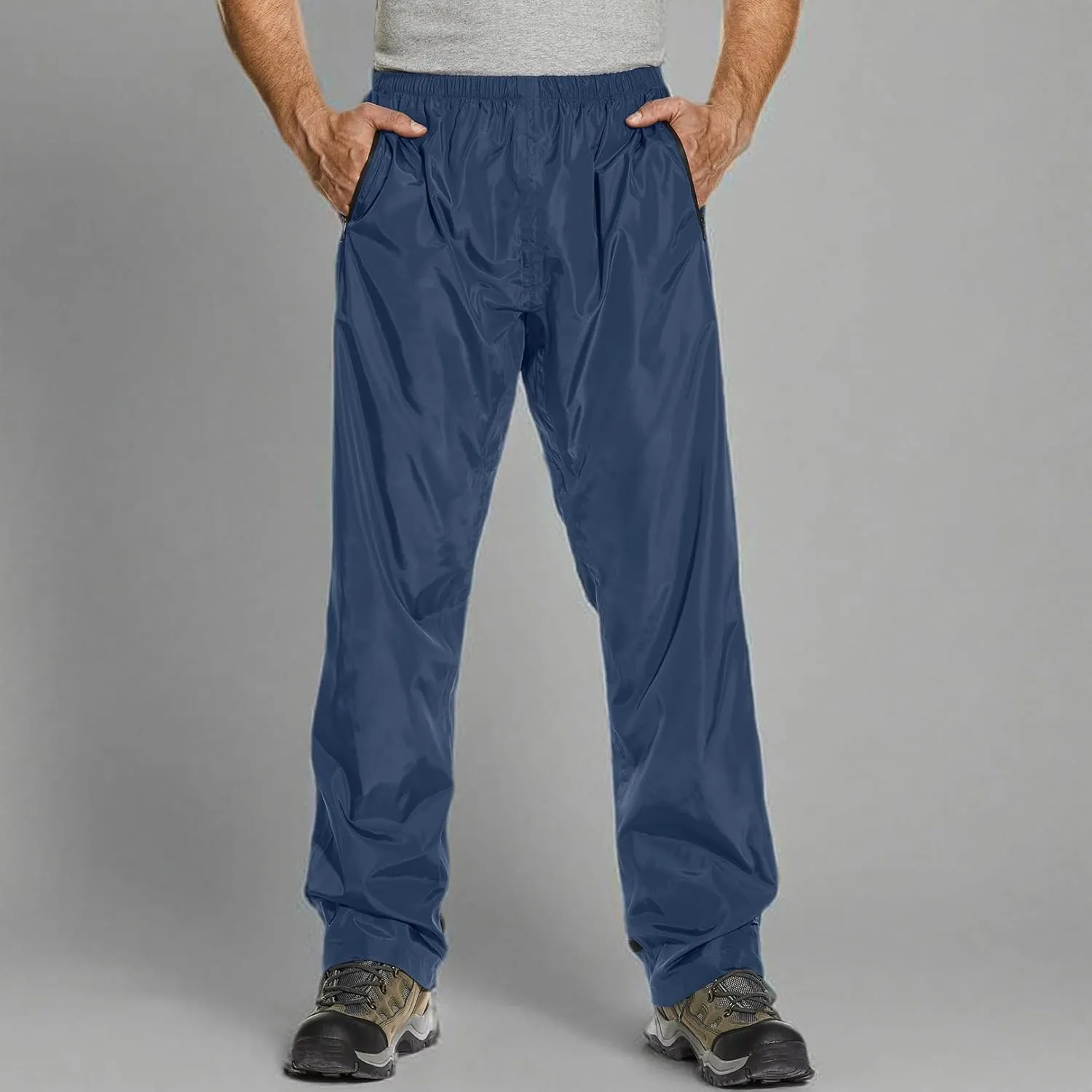 Mens Rain Pants Waterproof Windproof Hiking Outdoor Fishing Golf Cycling Pants