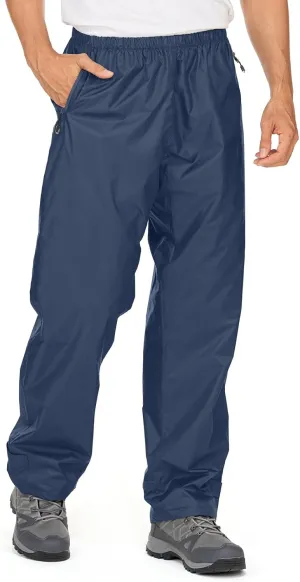 Mens Rain Pants Waterproof Windproof Hiking Outdoor Fishing Golf Cycling Pants