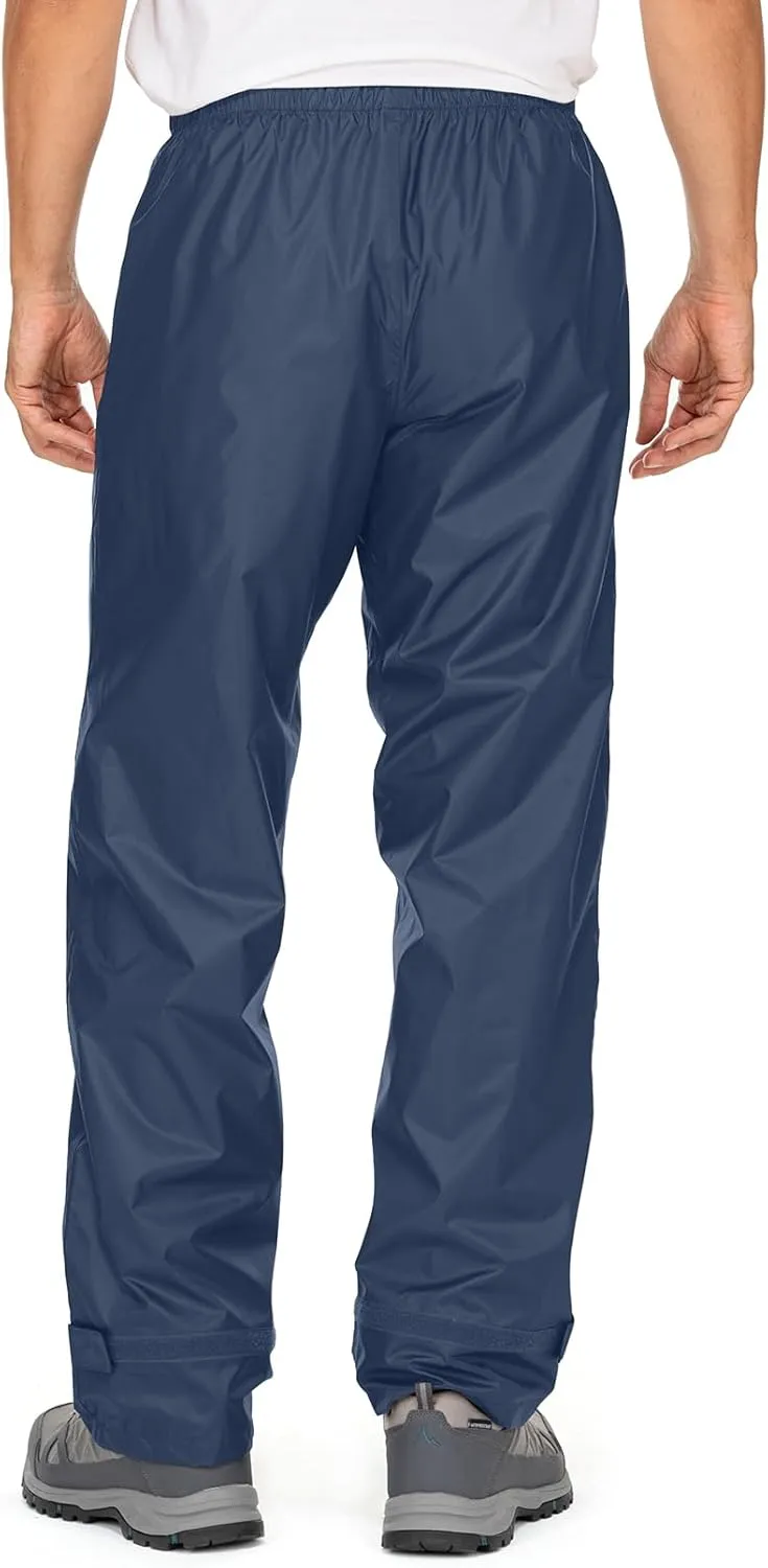Mens Rain Pants Waterproof Windproof Hiking Outdoor Fishing Golf Cycling Pants