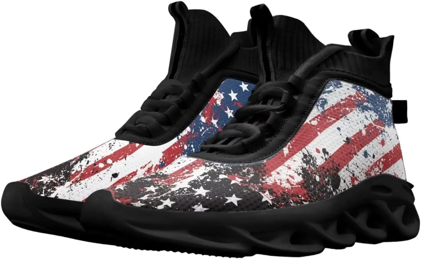 Men's Shoes High Top Blade Shoes Non Slip Athletic Sneakers for Running, Fitness
