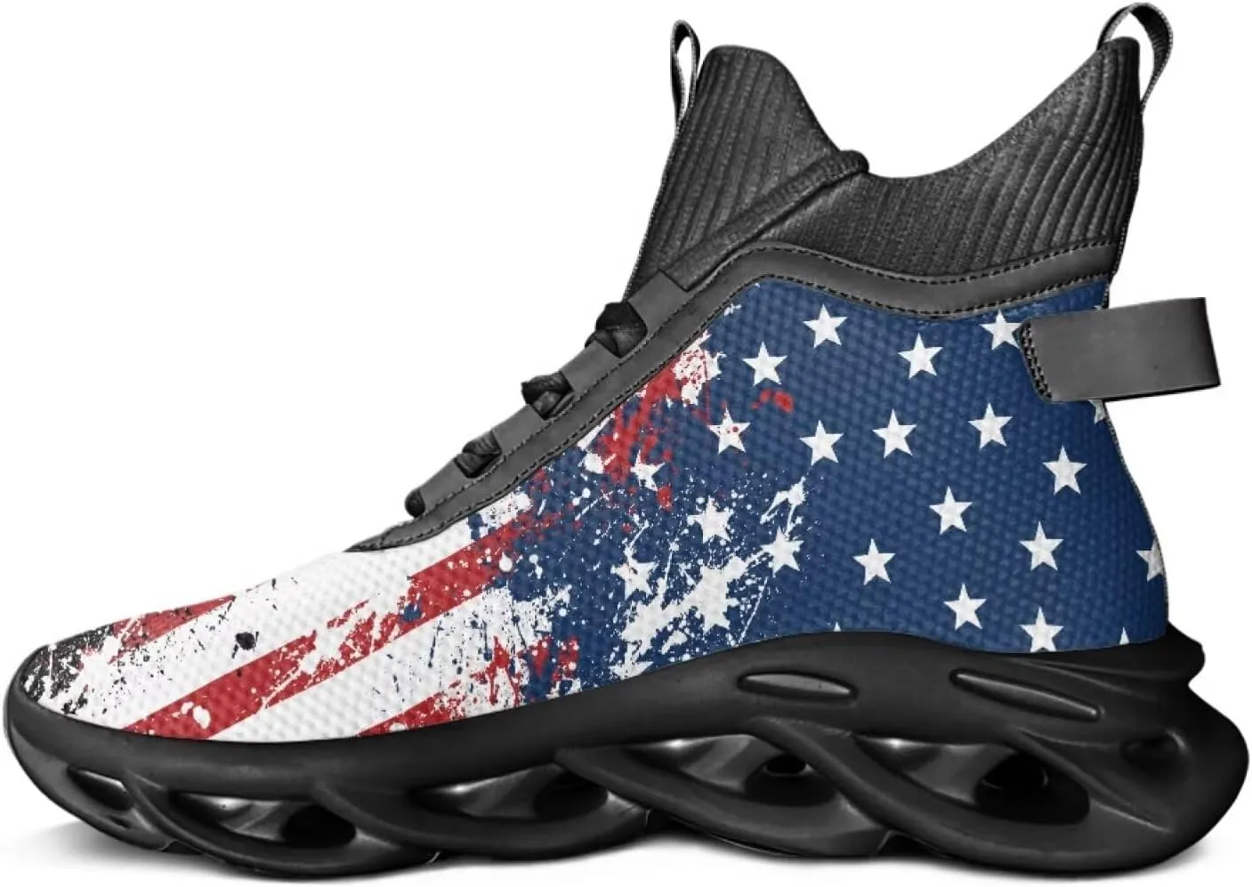 Men's Shoes High Top Blade Shoes Non Slip Athletic Sneakers for Running, Fitness