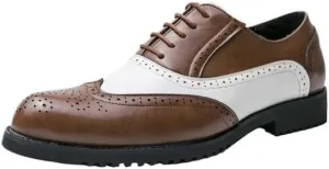 Modern Men's Fashionable Oxford Shoes Summer Breathable Casual Leather Flats Classic Lace-Up Dress Shoes