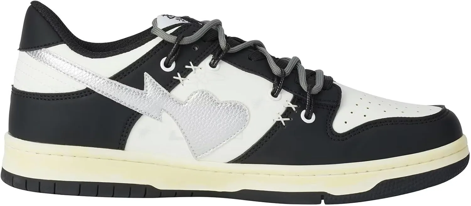 MONSTER VALLEY Sneakers for Women and Men Low Top Lace up Skate Shoe Casual Unisex Sneaker