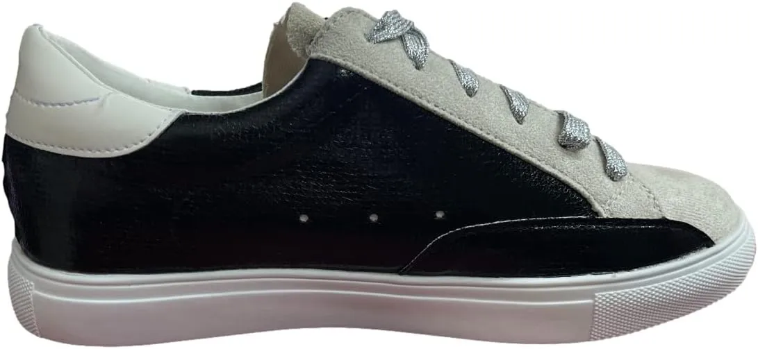 Multi-Fabric Lace-Up Fashion Sneaker