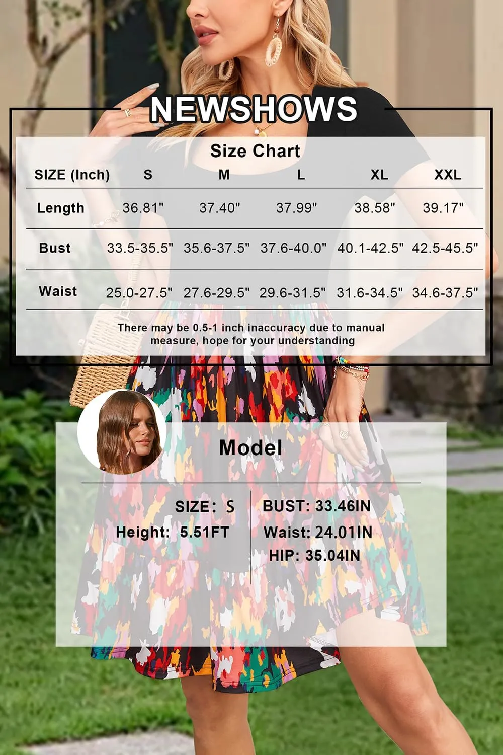 Newshows Women 2025 Summer Dress Square Neck Formal Short Sleeve Business Casual Outfits Ruffle Spring Pockets Sundress