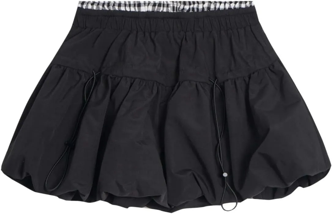 OCUH Bubble Skirt Y2K Elastic High Waisted Puffy Mini Short Skirt Balloon Skirts Cutecore Fairy Streetwear