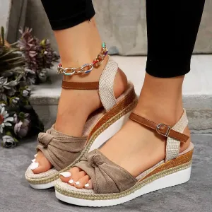 Orthopedic Platform Wedge Sandals for Women Espadrille Platform Wedge for Summer Dressy Slip on Heels Open Toe Ankle Strap Sandal Comfortable Walking Casual Beach Shoes 2025 Vacation