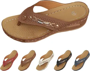Orthopedic Sandals for Womens 2025 Summer Casual Beach Vacation Shoes Trendy Comfortable Arch Support Sandal,