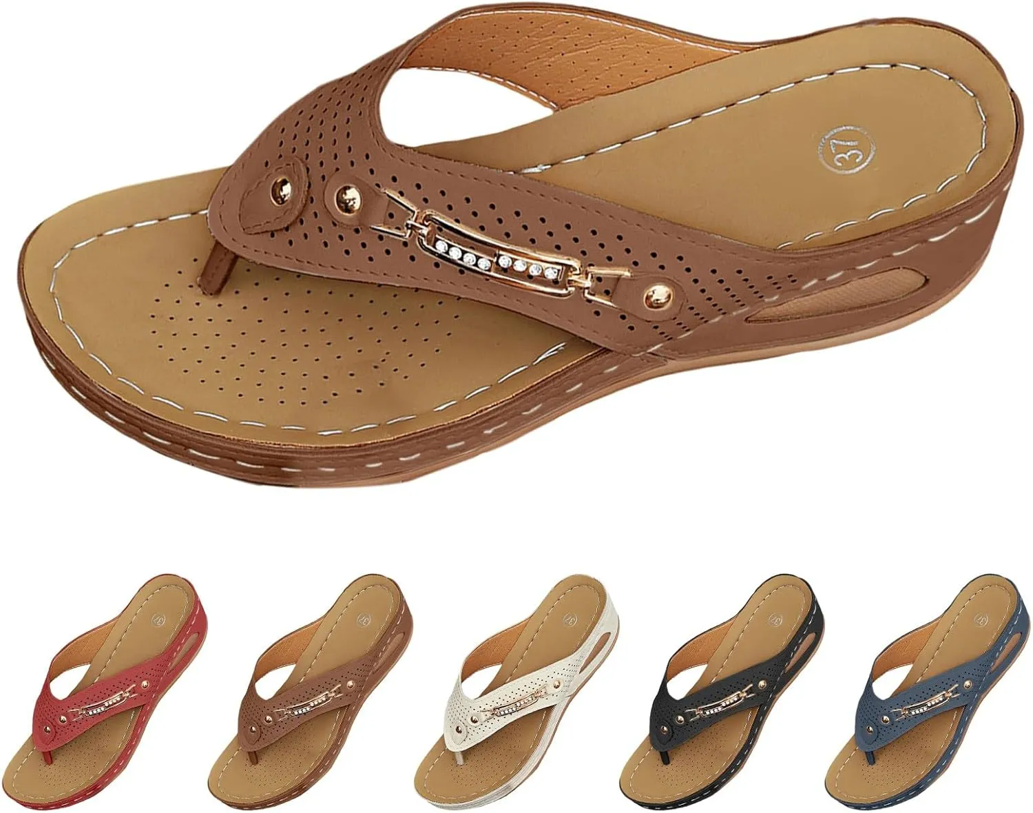 Orthopedic Sandals for Womens 2025 Summer Casual Beach Vacation Shoes Trendy Comfortable Arch Support Sandal,