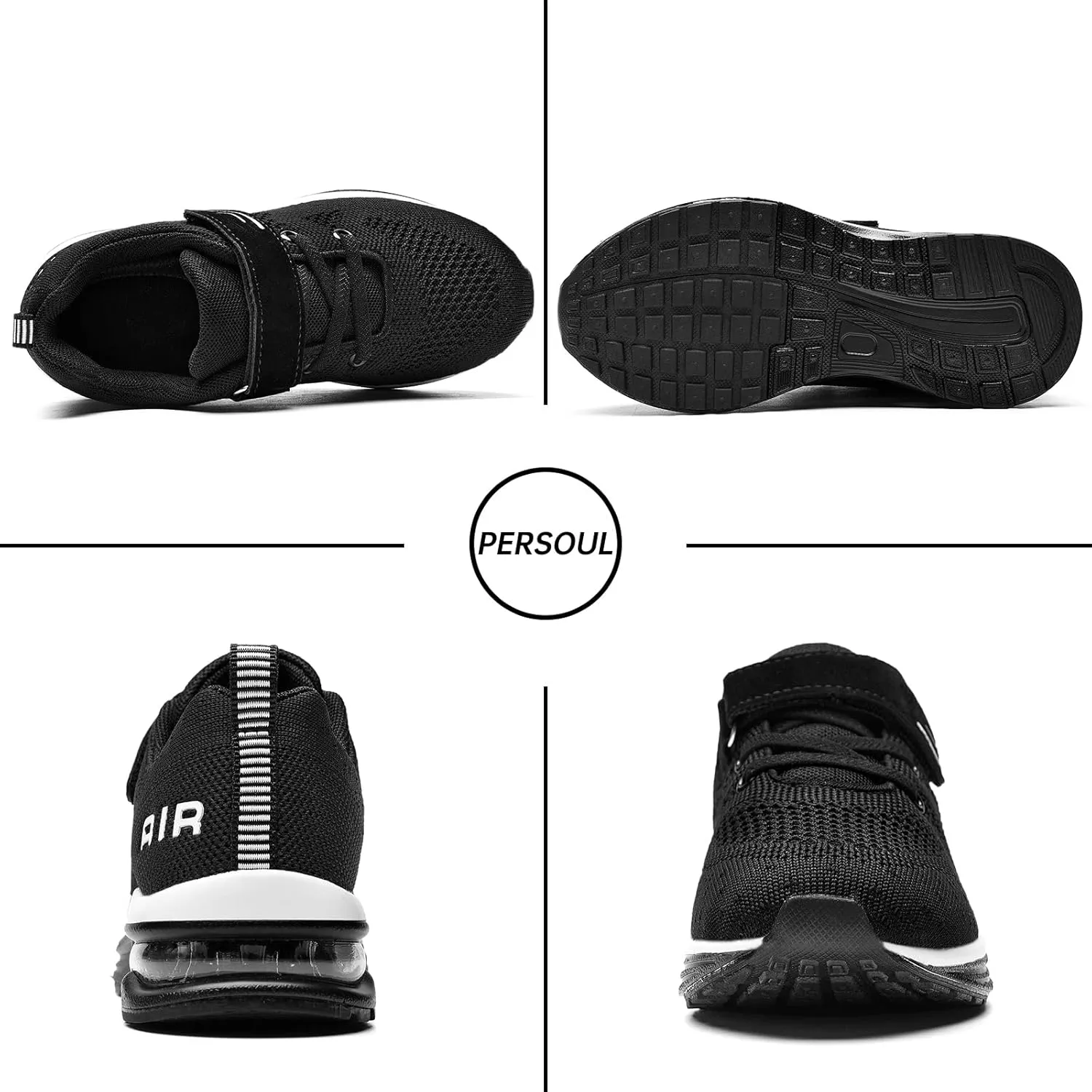 PERSOUL Air Shoes for Boys Girls Kids Children Tennis Sports Athletic Gym Running Sneakers