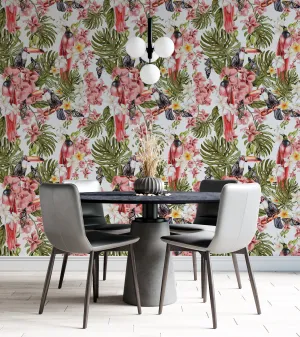 Philodendron palms WIV-270 - A Lush Tropical Wall Mural for a Vibrant Interior