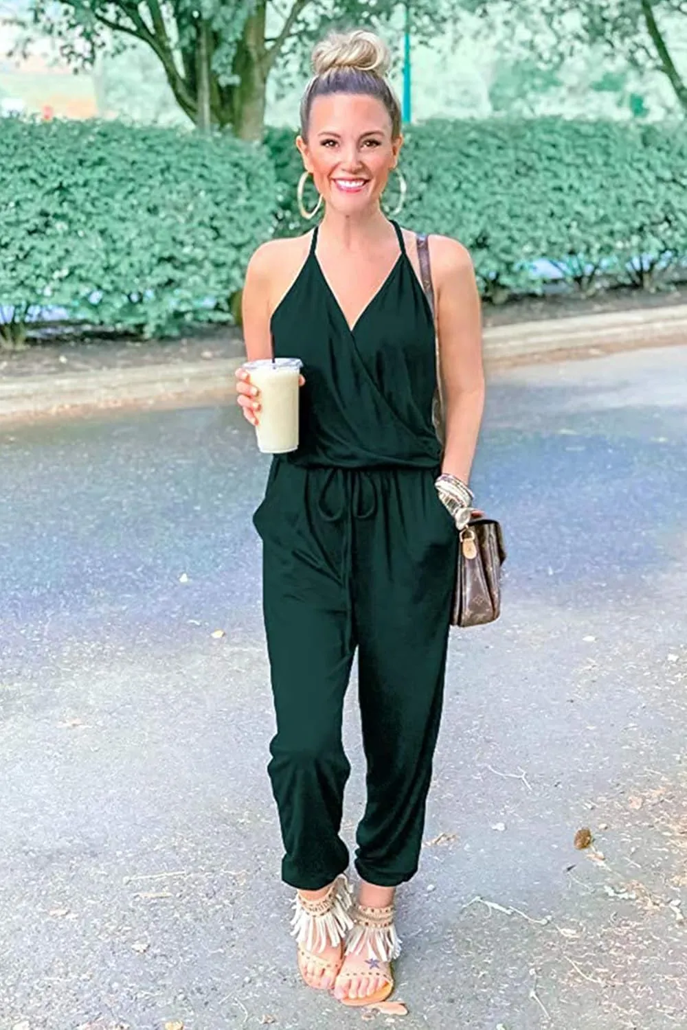 PRETTYGARDEN Womens Summer Casual One Piece Jumpsuits Spaghetti Strap Pants Romper 2025 Spring Vacation Resort Outfits