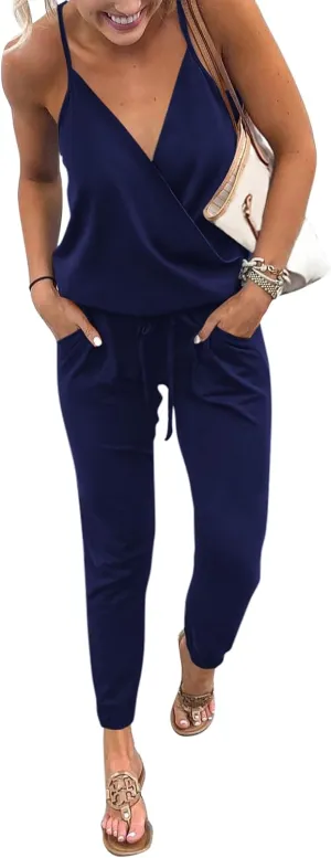 PRETTYGARDEN Womens Summer Casual One Piece Jumpsuits Spaghetti Strap Pants Romper 2025 Spring Vacation Resort Outfits