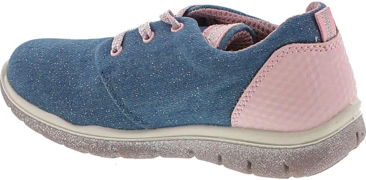 Primigi Girls 7585 Denim Lace Up Fashion Sneakers