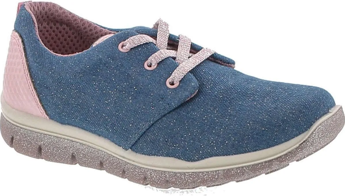 Primigi Girls 7585 Denim Lace Up Fashion Sneakers