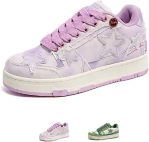 Retro Star Platform Shoes Vintage Chunky Sneakers for Women Men Trendy Casual Aesthetic Y2k Skate Shoes