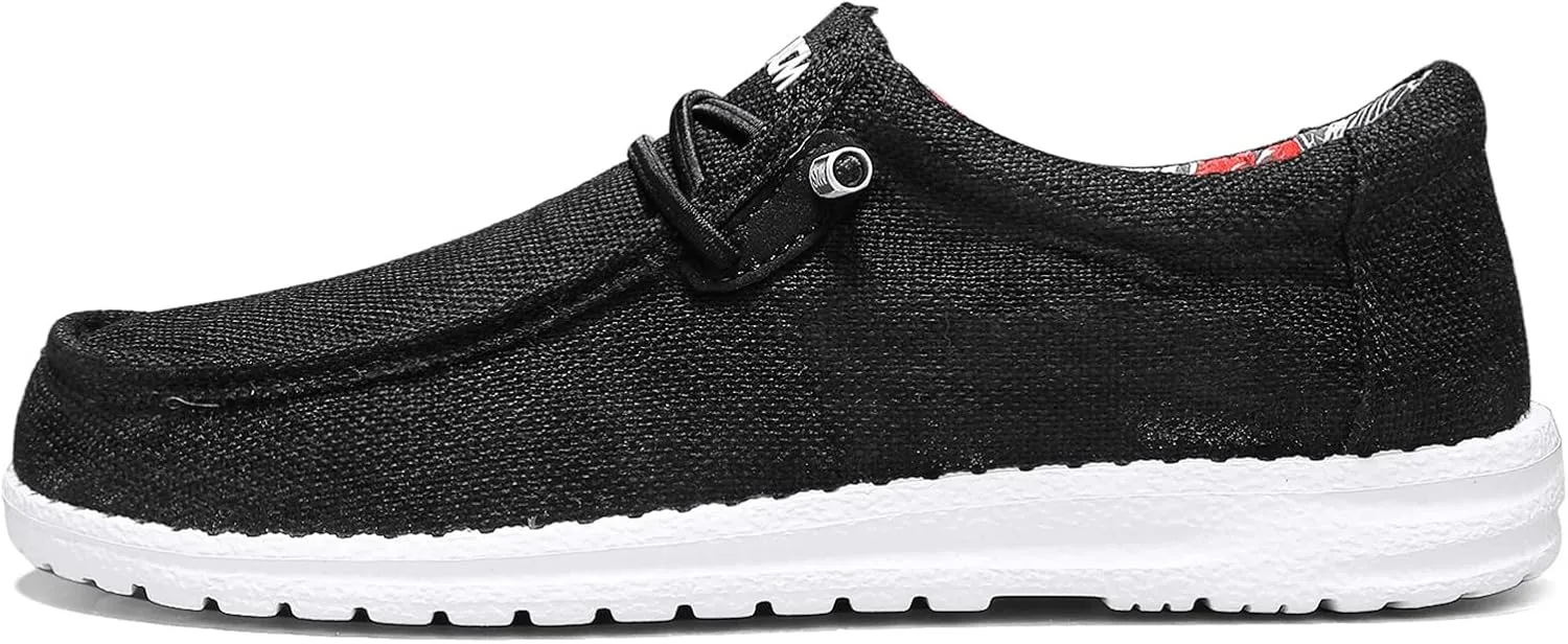 ROTJACM Women's Slip on Cloth Shoes with Arch Support,Plantar Fasciitis Loafers Canvas Comfort Wide Moc-Toe Light Weight Shoes