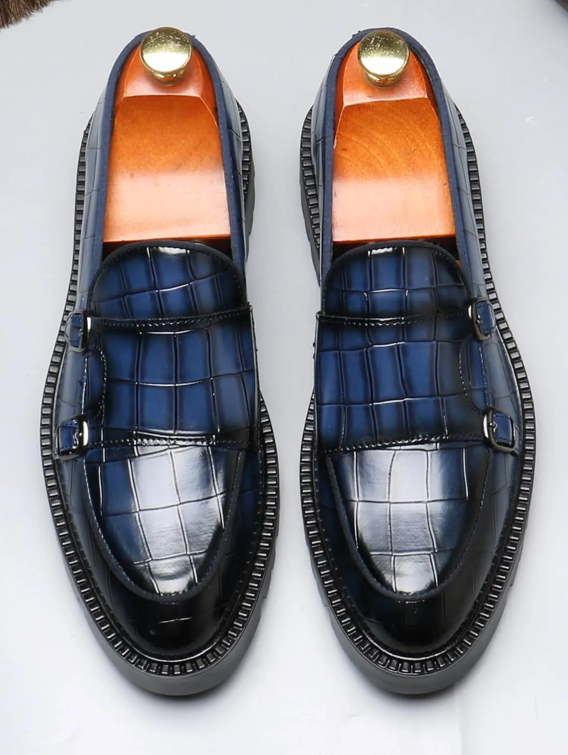 Santimon Mens Loafers Casual Dress Slip On for Men Patent Leather Smoking Plaid Penny Loafes Tuexdo Wedding Mocasines Formal Business Prom Shoes