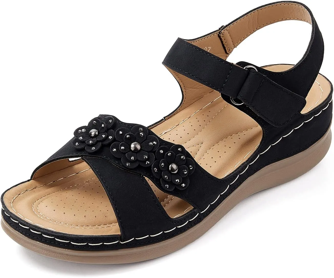 SHIBEVER Wedge Sandals for Women Dressy: Women Comfortable Summer Platform Casual Dress Sandal