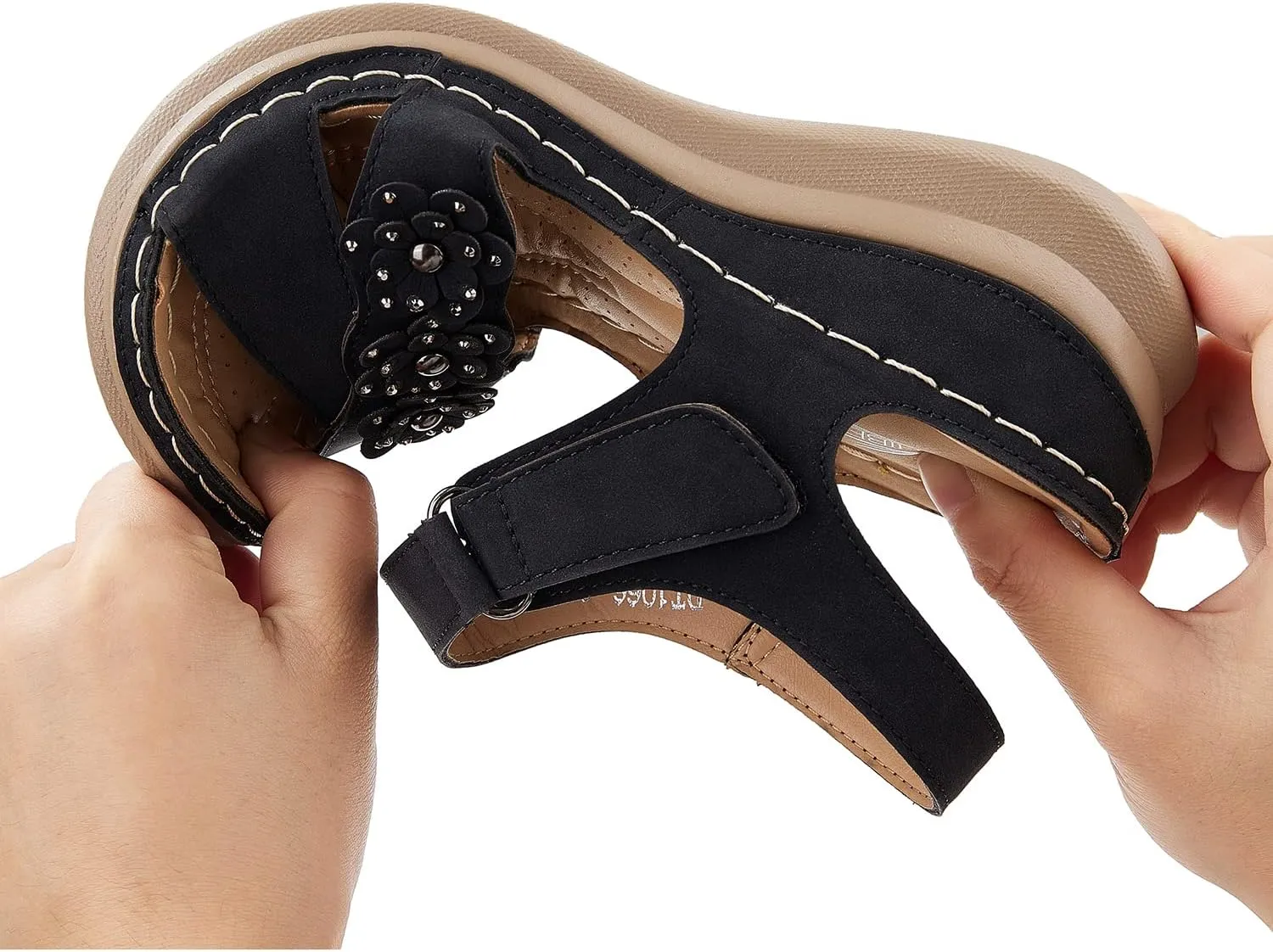 SHIBEVER Wedge Sandals for Women Dressy: Women Comfortable Summer Platform Casual Dress Sandal