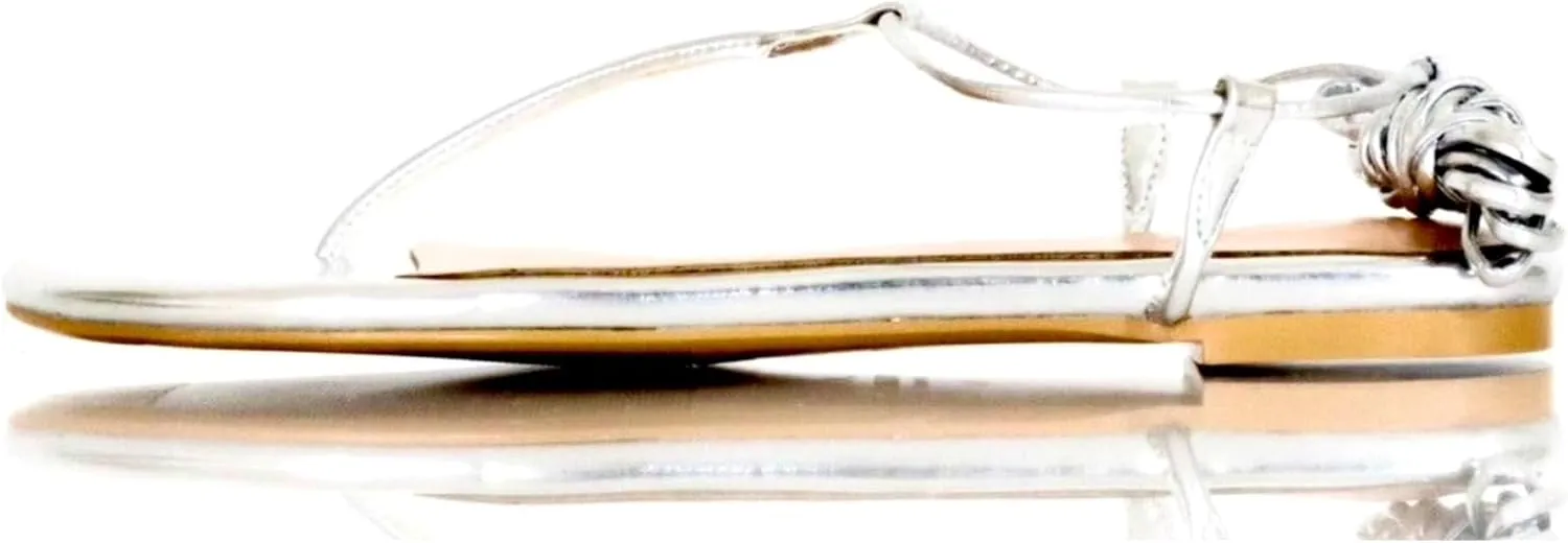 Silver Gladiator Sandals for Women – Size 13 – Flat Strappy Sandals, Lightweight Foam Sole, Spring & Summer Beach Sandals, Large Sizes 10-14