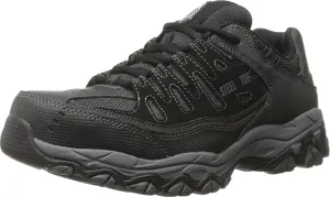 Skechers Men's Cankton Steel Toe Construction Shoe – Electrical Hazard Rated, Memory Foam, Black/Charcoal, 7
