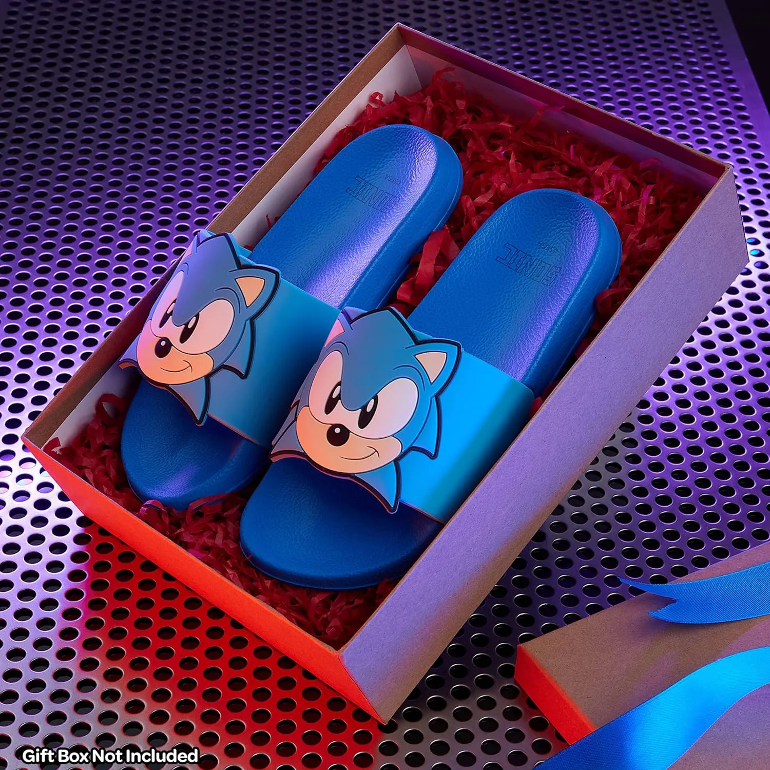 Sonic The Hedgehog Sandals Boys Open Toe Slides Shower Slippers Beach Pool Back Yard Vacation Essentials Gamer Gifts