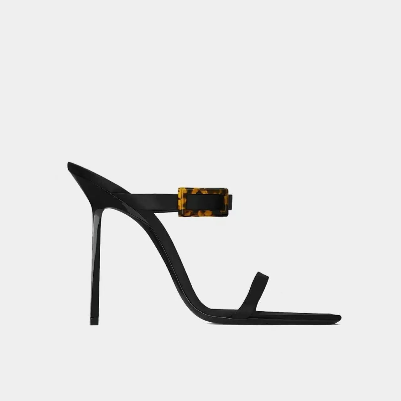 Square Toe Heeled Sandals for Women Stilettos Dressy Two Strap Open Toe High Heels for Wedding Party Daily Wear