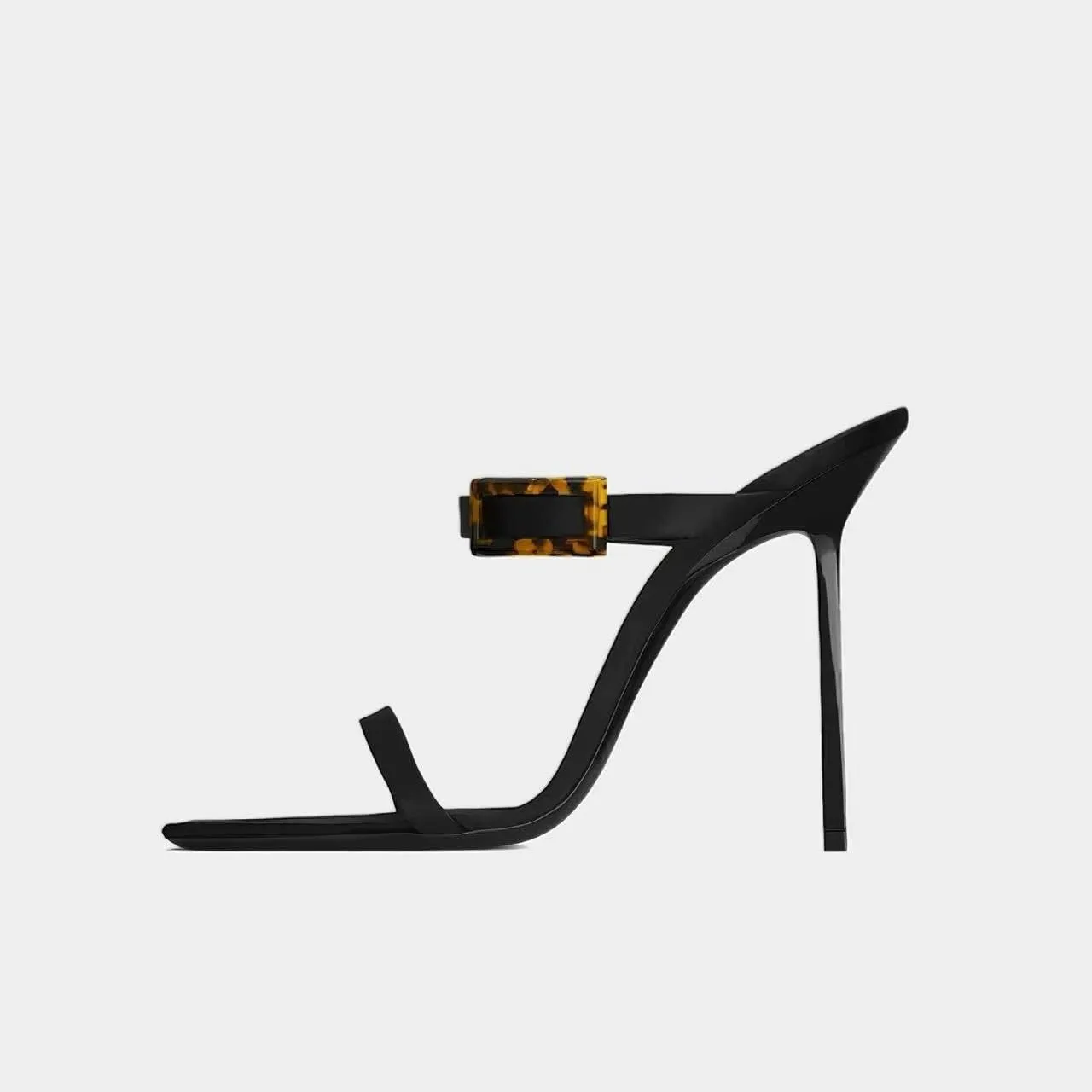 Square Toe Heeled Sandals for Women Stilettos Dressy Two Strap Open Toe High Heels for Wedding Party Daily Wear