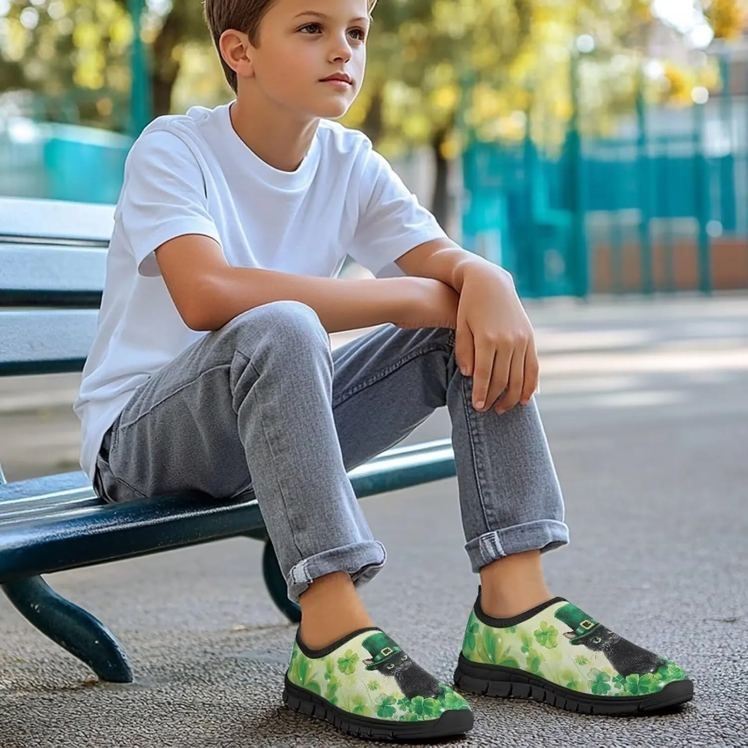 St. Patrick's Day Shoes Boys Slip On Tennis Shoes Kids Running Shoes