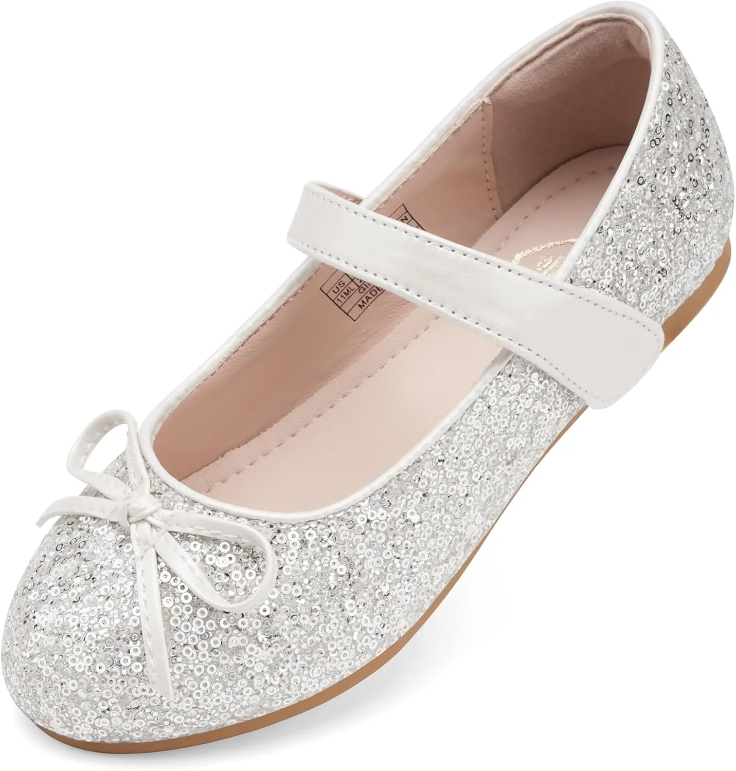 Stelle Girls Mary Jane School Flats Flower Wedding Uniform Party Shoes（Toddler/Little Kids/Big Kids）