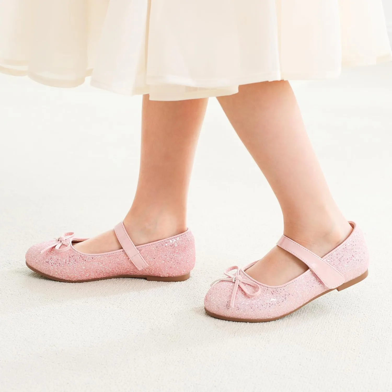 Stelle Girls Mary Jane School Flats Flower Wedding Uniform Party Shoes（Toddler/Little Kids/Big Kids）
